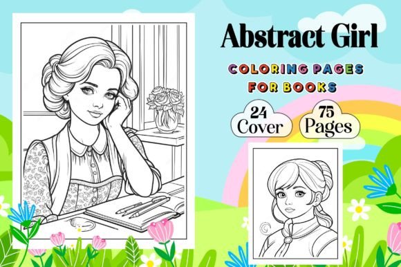 Abstract Girl Coloring Pages for Adults
