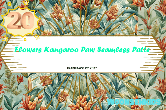 Bring Organic Elegance to Your Designs with the Flowers Kangaroo Paw Seamless Pattern