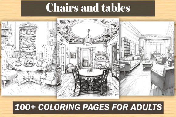 Chairs and Tables Coloring Book