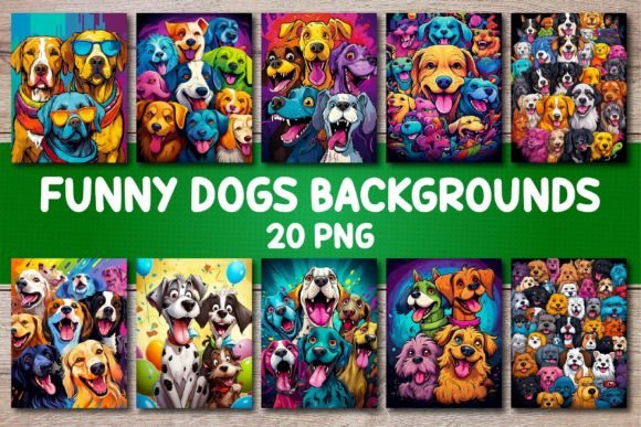 Funny Dogs Backgrounds for Covers