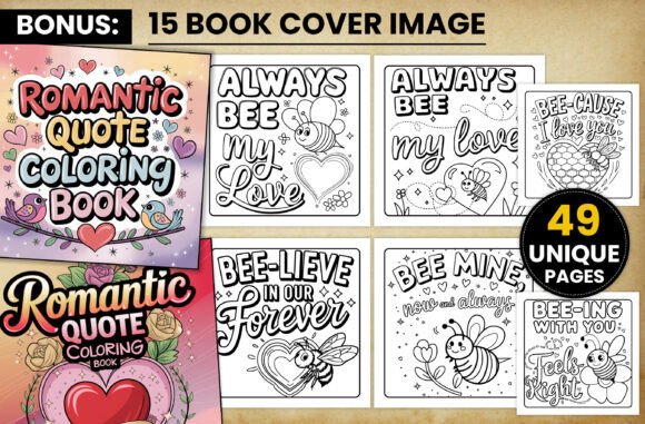 Romantic Quote Coloring Pages