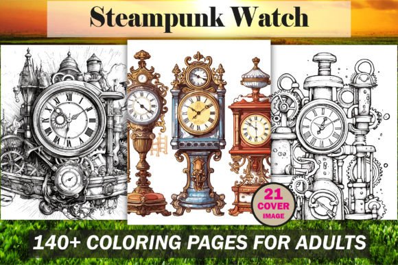 Steampunk Watch Coloring Book