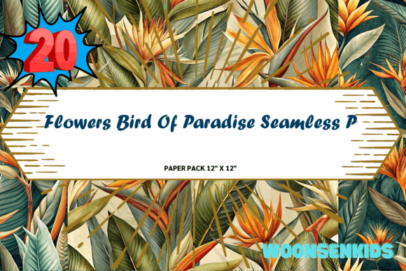 Top Flowers Bird of Paradise Seamless: A Versatile Digital Asset for Creative Professionals and Print-on-Demand Entrepreneurs