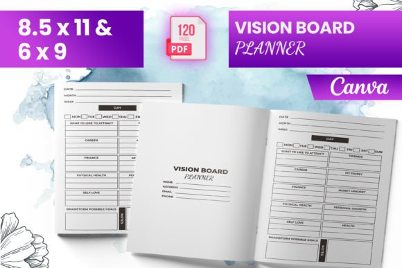 Vision Board Planner Canva KDP